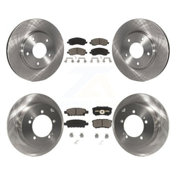 Front Rear Disc Brake Rotors And Ceramic Pads Kit For Mitsubishi Lancer K8C-101017