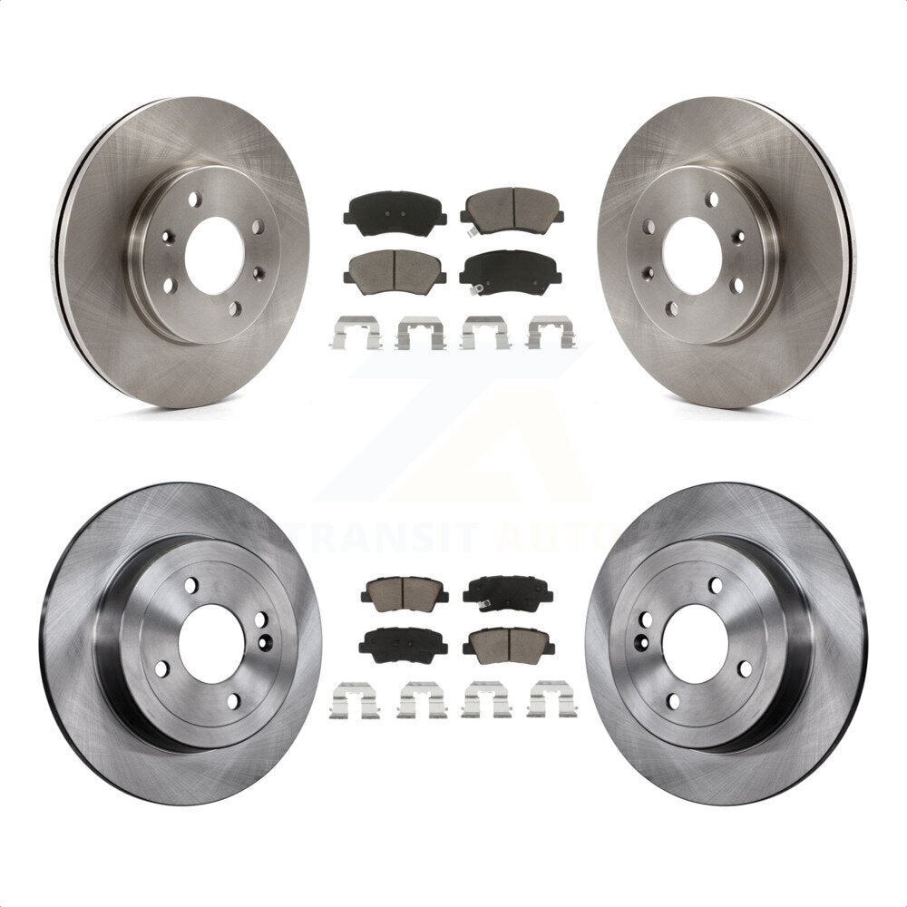 Front Rear Disc Brake Rotors And Ceramic Pads Kit For Hyundai Accent Kia Rio K8C-101018 by Transit Auto