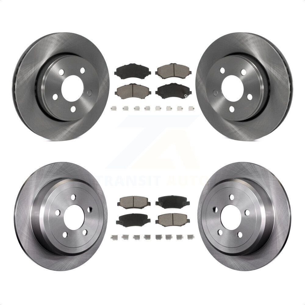 Front Rear Disc Brake Rotors And Ceramic Pads Kit For Jeep Liberty Dodge Nitro K8C-101030 by Transit Auto