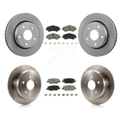 Front Rear Disc Brake Rotors And Ceramic Pads Kit For Jeep Wrangler JK K8C-101031