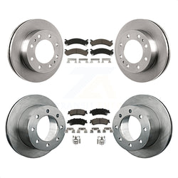 Front Rear Disc Brake Rotors And Ceramic Pads Kit For 2001-2001 Chevrolet Silverado 3500 GMC Sierra K8C-101043