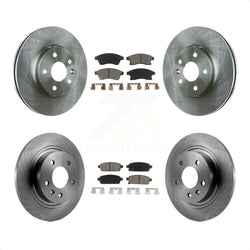 Front Rear Disc Brake Rotors And Ceramic Pads Kit For 2013 Chevrolet Cruze With 292mm Diameter Rotor K8C-101053
