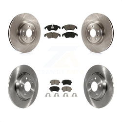 Front Rear Disc Brake Rotors And Ceramic Pads Kit For 2009-2010 Audi Q5 With 345mm Diameter Rotor K8C-101067