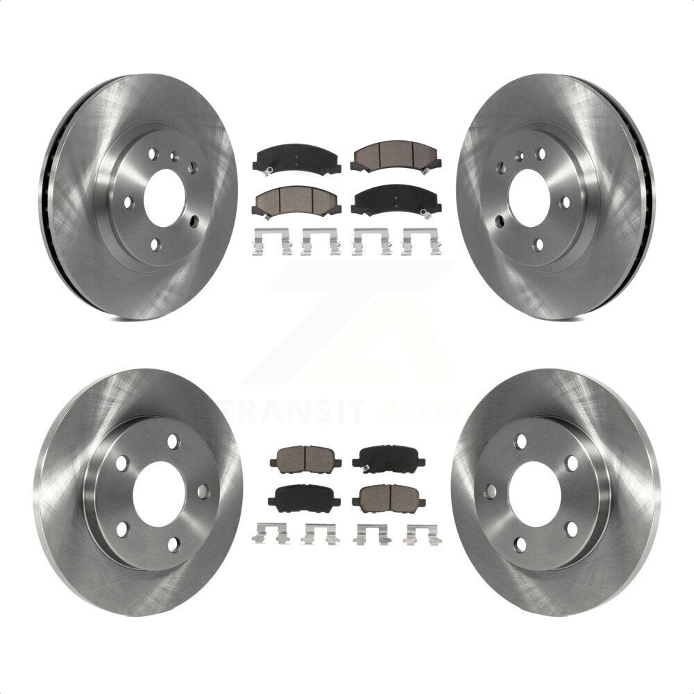 Front Rear Disc Brake Rotors And Ceramic Pads Kit For Chevrolet Impala Limited K8C-101074 by Transit Auto