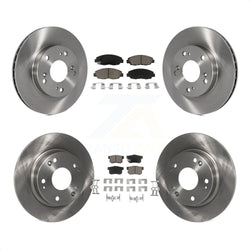 Front Rear Disc Brake Rotors And Ceramic Pads Kit For Honda Civic K8C-101078