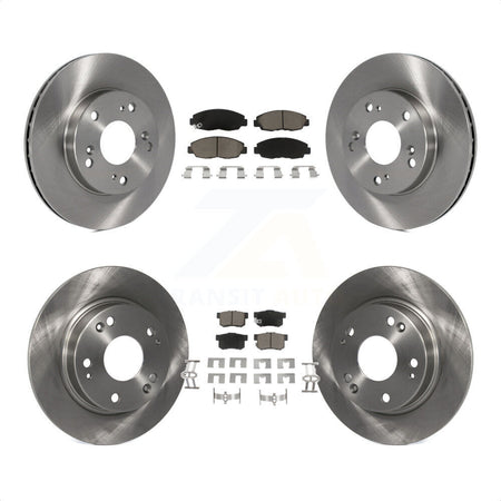 Front Rear Disc Brake Rotors And Ceramic Pads Kit For Honda Civic K8C-101078 by Transit Auto