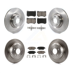 Front Rear Disc Brake Rotors And Ceramic Pads Kit For 2012-2014 Hyundai Genesis 5.0L K8C-101082