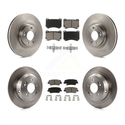 Front Rear Disc Brake Rotors And Ceramic Pads Kit For Hyundai Genesis 4.6L K8C-101083