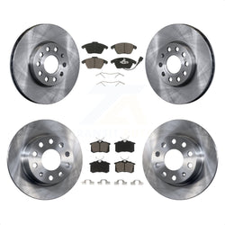 Front Rear Disc Brake Rotors And Ceramic Pads Kit For Volkswagen Jetta Beetle K8C-101118