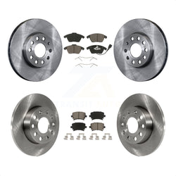 Front Rear Disc Brake Rotors And Ceramic Pads Kit For 2006-2009 Volkswagen Rabbit K8C-101125
