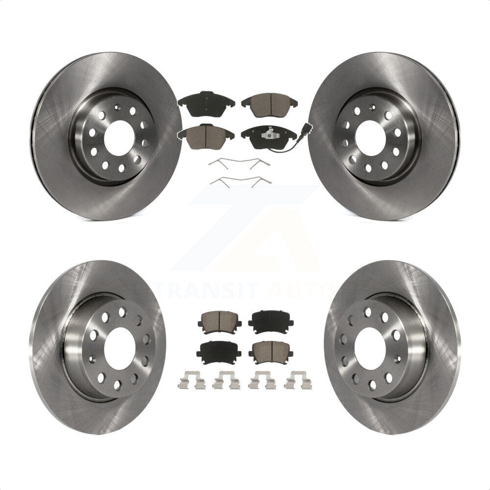 Front Rear Disc Brake Rotors And Ceramic Pads Kit For 2011 Volkswagen GTI K8C-101128 by Transit Auto