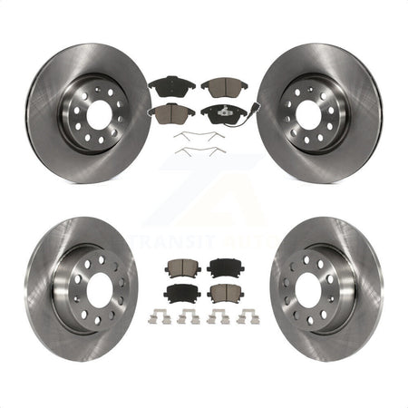 Front Rear Disc Brake Rotors And Ceramic Pads Kit For 2011 Volkswagen GTI K8C-101128 by Transit Auto