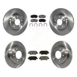 Front Rear Disc Brake Rotors And Ceramic Pads Kit For Kia Soul Forte K8C-101132