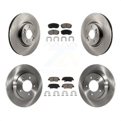 Front Rear Disc Brake Rotors And Ceramic Pads Kit For 2016 Hyundai Sonata GAS engine With Power Operated Parking K8C-101135