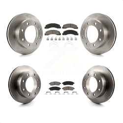 Front Rear Disc Brake Rotors And Ceramic Pads Kit For Ford F-250 Super Duty Excursion 4WD K8C-101137