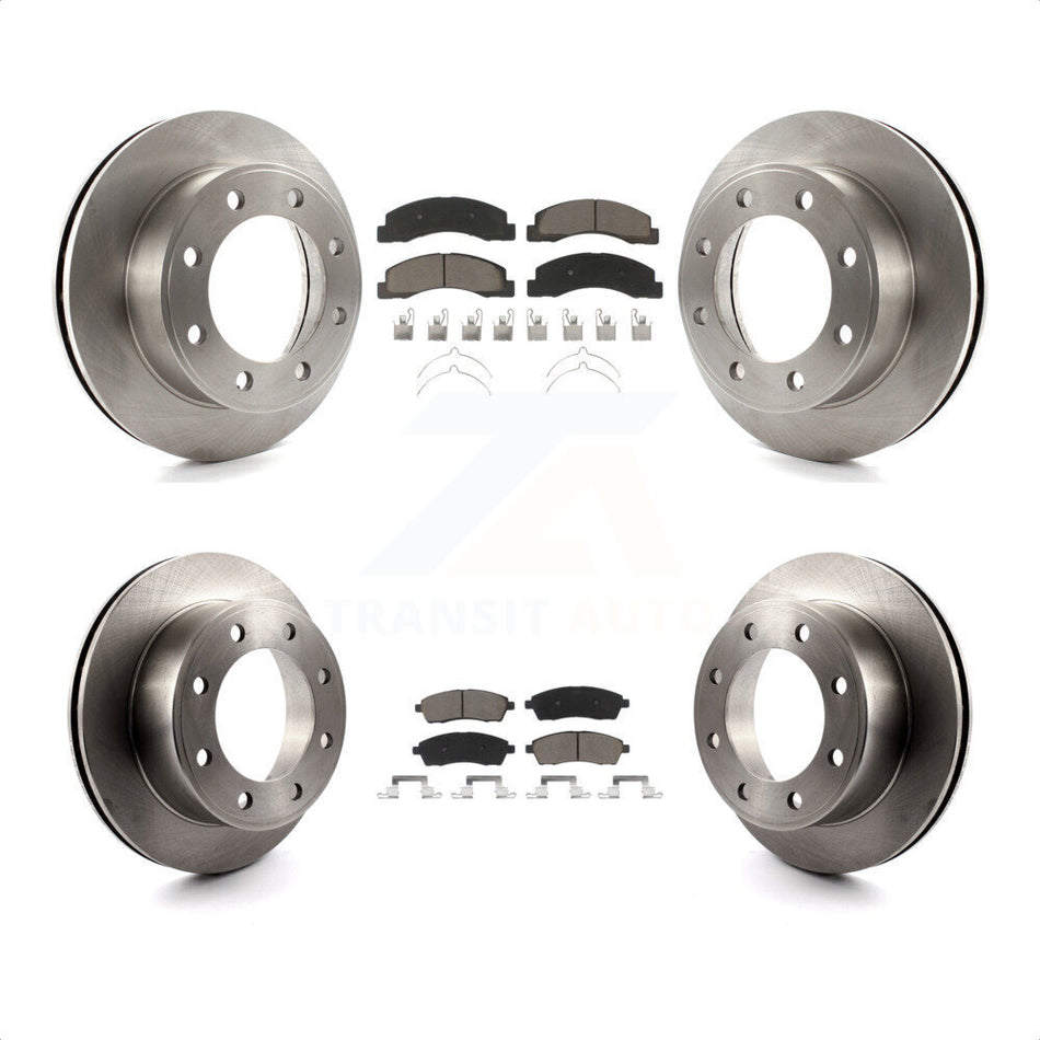 Front Rear Disc Brake Rotors And Ceramic Pads Kit For Ford F-250 Super Duty Excursion 4WD K8C-101137 by Transit Auto