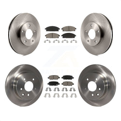 Front Rear Disc Brake Rotors And Ceramic Pads Kit For 2005-2006 Nissan X-Trail K8C-101142