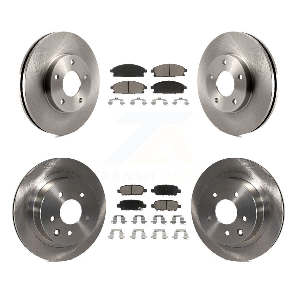 Front Rear Disc Brake Rotors And Ceramic Pads Kit For 2005-2006 Nissan X-Trail K8C-101142 by Transit Auto