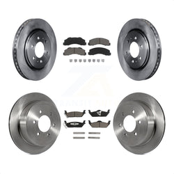 Front Rear Disc Brake Rotors And Ceramic Pads Kit For 2010-2011 Ford F-150 With 6 Lug Wheels K8C-101150