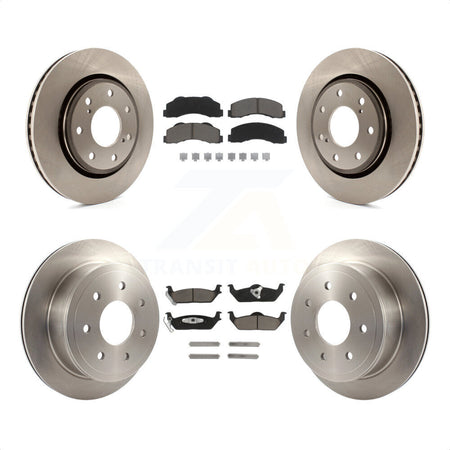 Front Rear Disc Brake Rotors And Ceramic Pads Kit For 2010-2011 Ford F-150 With 7 Lug Wheels K8C-101151 by Transit Auto