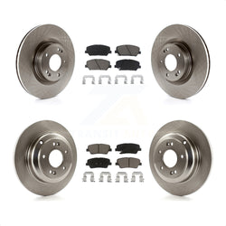 Front Rear Disc Brake Rotors And Ceramic Pads Kit For Hyundai Genesis Coupe K8C-101164