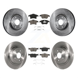 Front Rear Disc Brake Rotors And Ceramic Pads Kit For Ford Fusion Lincoln MKZ K8C-101173
