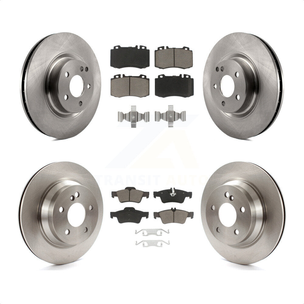 Front Rear Disc Brake Rotors And Ceramic Pads Kit For Mercedes-Benz CLS550 CLS500 E550 K8C-101180 by Transit Auto