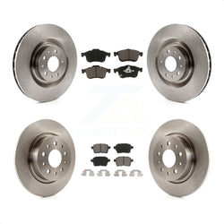 Front Rear Disc Brake Rotors And Ceramic Pads Kit For 2014-2020 Fiat 500L K8C-101182