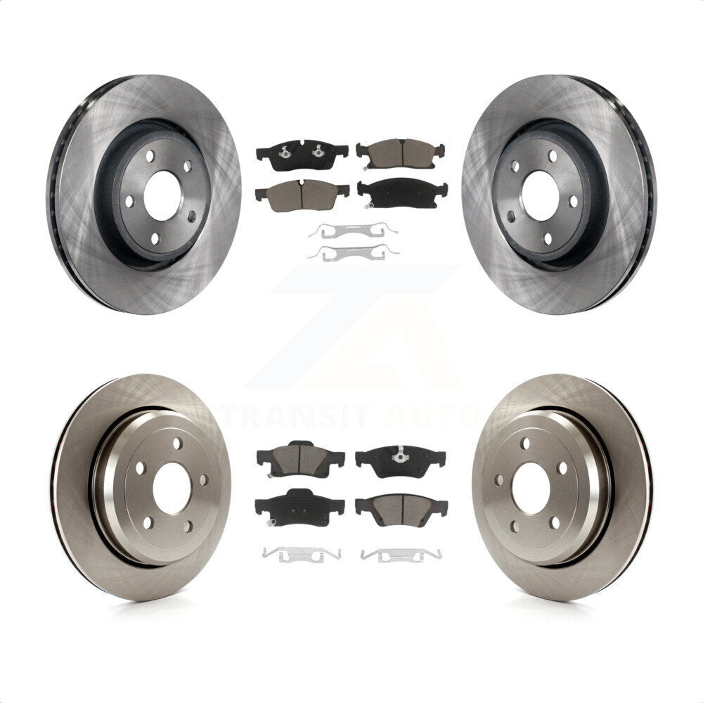 Front Rear Disc Brake Rotors And Ceramic Pads Kit For Dodge Durango Jeep Grand Cherokee WK K8C-101191 by Transit Auto