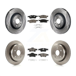 Front Rear Disc Brake Rotors And Ceramic Pads Kit For Dodge Durango Jeep Grand Cherokee WK K8C-101191