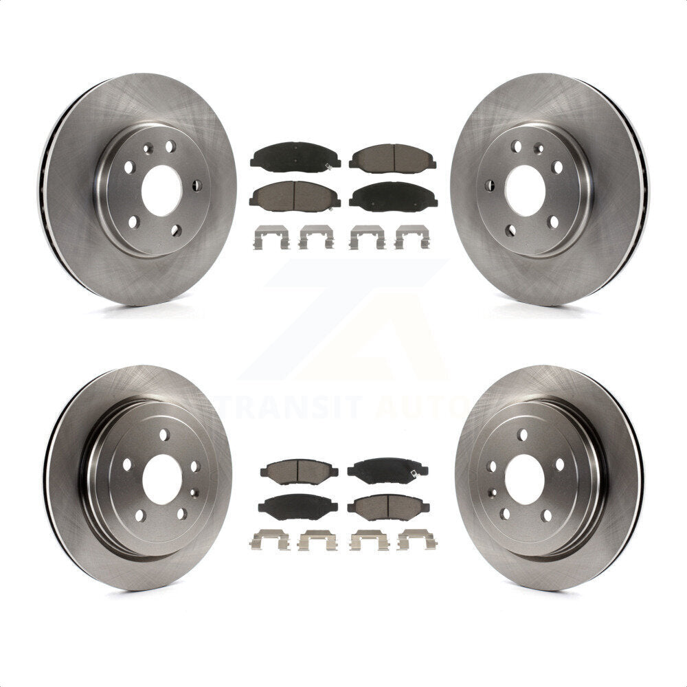 Front Rear Disc Brake Rotors And Ceramic Pads Kit For Cadillac CTS K8C-101198 by Transit Auto