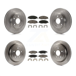 Front Rear Disc Brake Rotors And Ceramic Pads Kit For Cadillac CTS K8C-101198