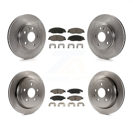 Front Rear Disc Brake Rotors And Ceramic Pads Kit For Cadillac CTS K8C-101198 by Transit Auto