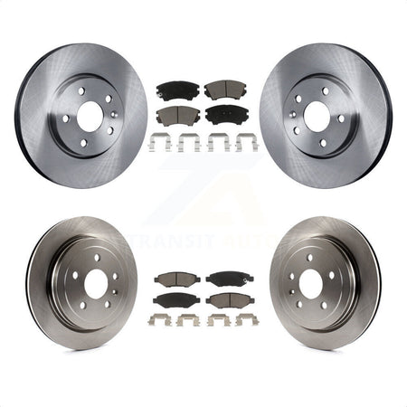 Front Rear Disc Brake Rotors And Ceramic Pads Kit For 2010-2015 Chevrolet Camaro LT LS K8C-101209 by Transit Auto