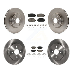Front Rear Disc Brake Rotors And Ceramic Pads Kit For Toyota Yaris K8C-101217
