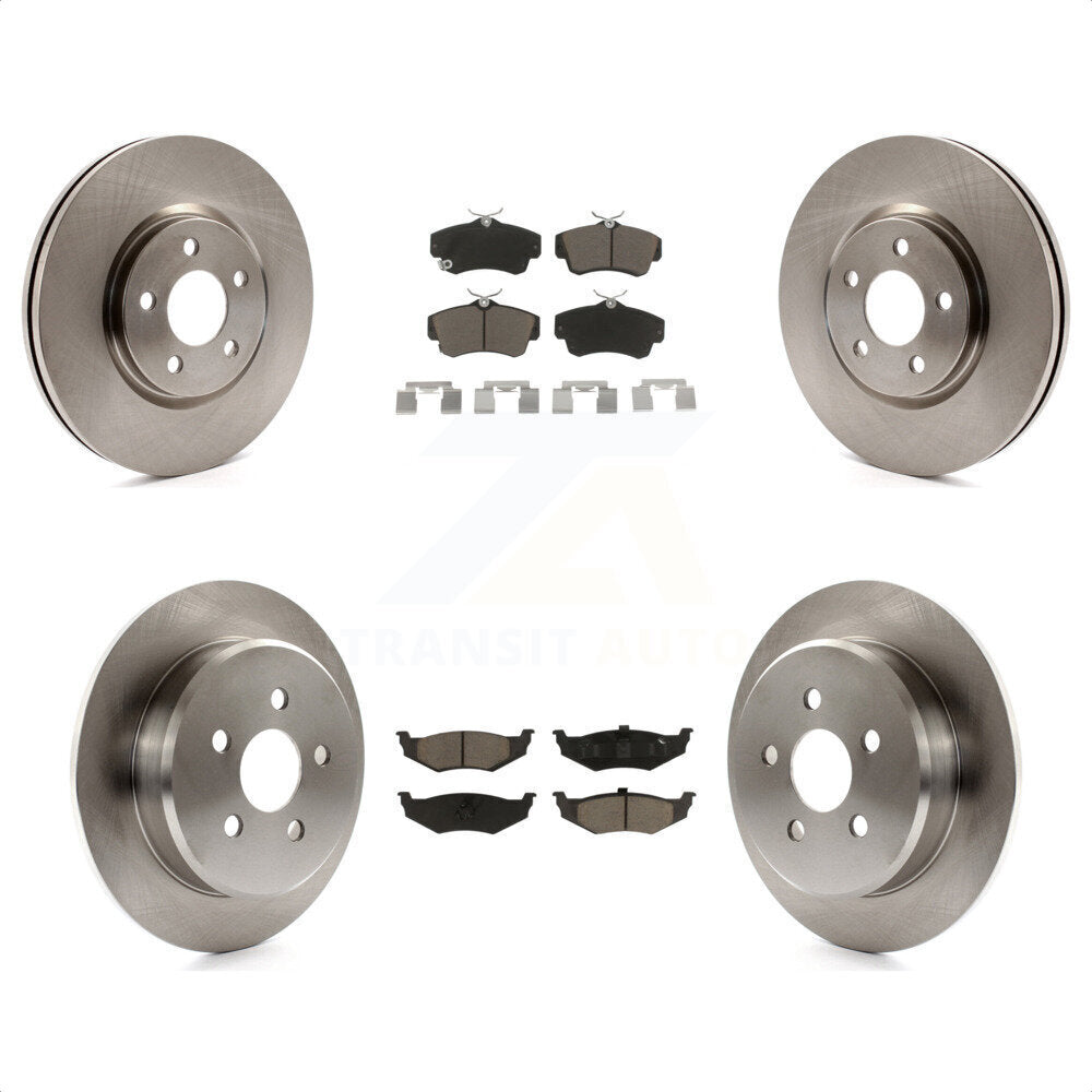 Front Rear Disc Brake Rotors And Ceramic Pads Kit For 2007 Chrysler PT Cruiser Turbocharged K8C-101221 by Transit Auto