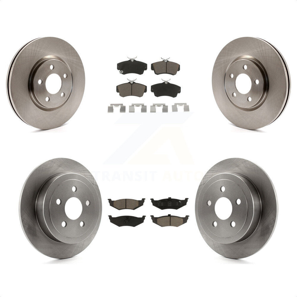 Front Rear Disc Brake Rotors And Ceramic Pads Kit For 2008-2009 Chrysler PT Cruiser Turbocharged K8C-101223 by Transit Auto