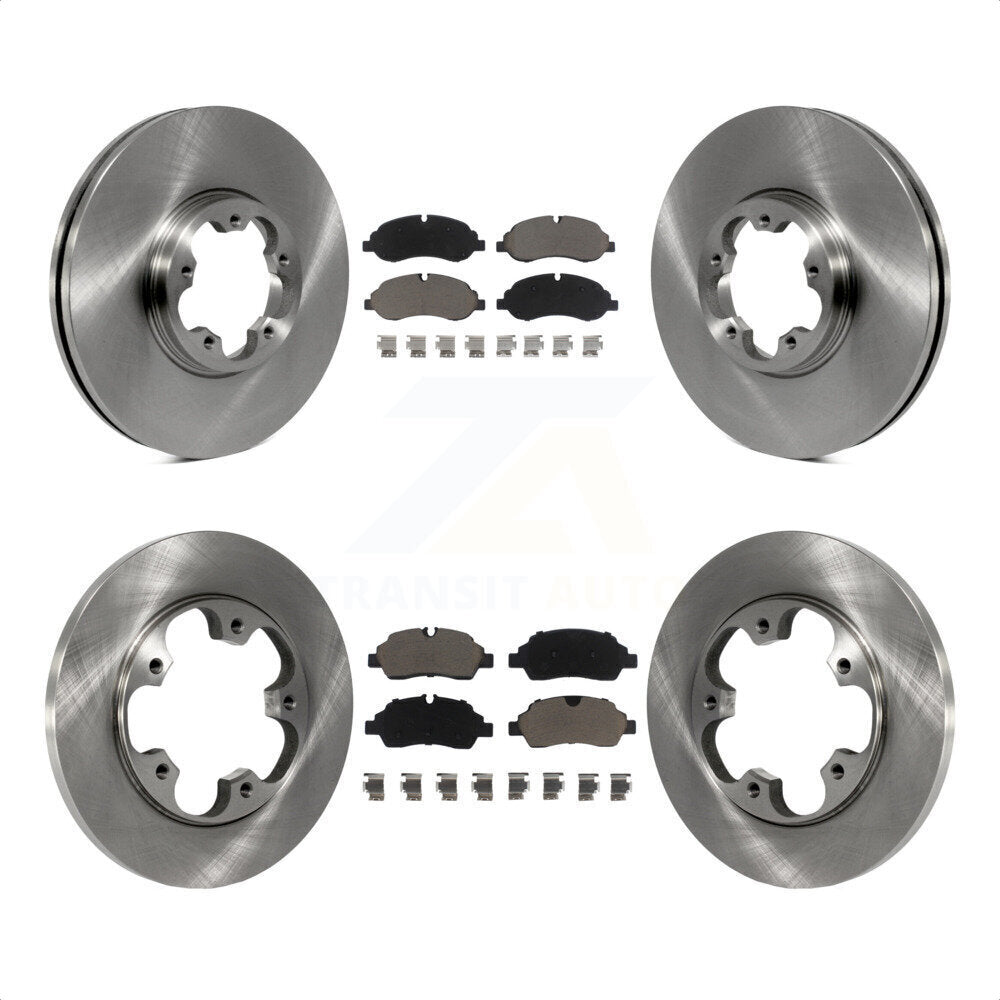 Front Rear Disc Brake Rotors And Ceramic Pads Kit For Ford Transit-250 Transit-350 Transit-150 With 5 Lug Wheels Without 4600 Lb Axle K8C-101235 by Transit Auto