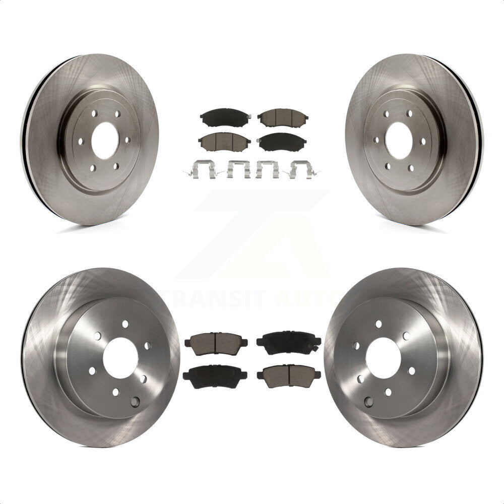 Front Rear Disc Brake Rotors And Ceramic Pads Kit For 2008-2012 Nissan Pathfinder 5.6L K8C-101249 by Transit Auto