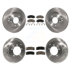Front Rear Disc Brake Rotors And Ceramic Pads Kit For Chrysler Sebring Mitsubishi Dodge Stratus Eclipse Galant K8C-101252