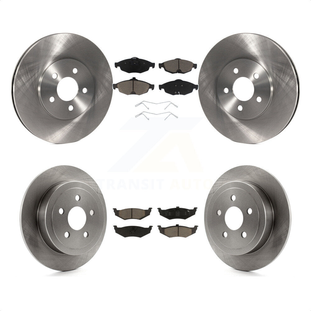 Front Rear Disc Brake Rotors And Ceramic Pads Kit For Chrysler Sebring Dodge Stratus K8C-101253 by Transit Auto