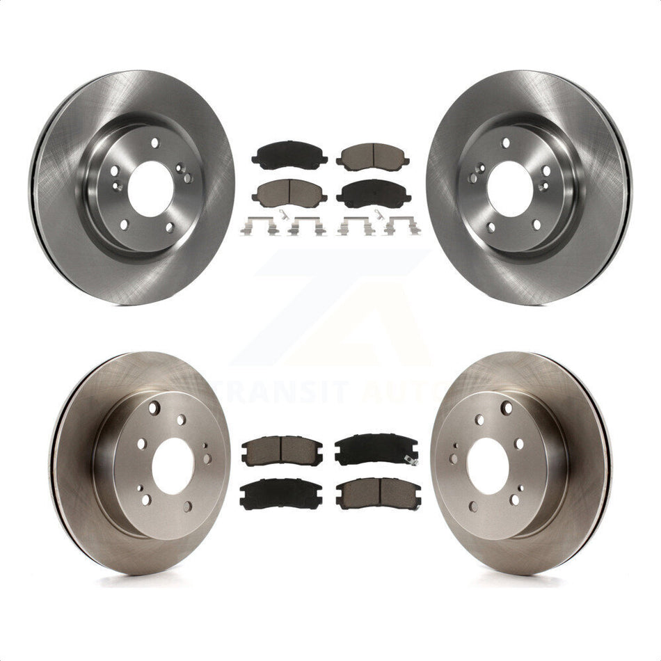 Front Rear Disc Brake Rotors And Ceramic Pads Kit For 2007 Mitsubishi Galant Ralliart K8C-101262 by Transit Auto