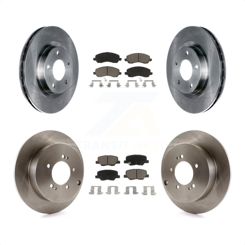 Front Rear Disc Brake Rotors And Ceramic Pads Kit For 2013 Mitsubishi Outlander 3.0L K8C-101263 by Transit Auto