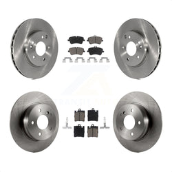Front Rear Disc Brake Rotors And Ceramic Pads Kit For 2003-2005 Mercedes-Benz C240 Wagon with RWD K8C-101266