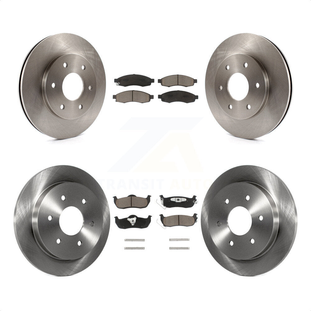 Front Rear Disc Brake Rotors And Ceramic Pads Kit For Nissan Titan Pathfinder Armada INFINITI QX56 TITAN K8C-101275 by Transit Auto