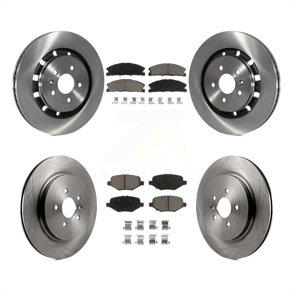 Front Rear Disc Brake Rotors And Ceramic Pads Kit For Ford Explorer Taurus Flex Police Interceptor Sedan Lincoln MKS Special Service K8C-101300 by Transit Auto