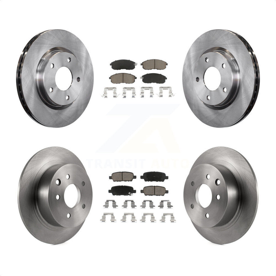 Front Rear Disc Brake Rotors And Ceramic Pads Kit For Nissan Sentra K8C-101324 by Transit Auto