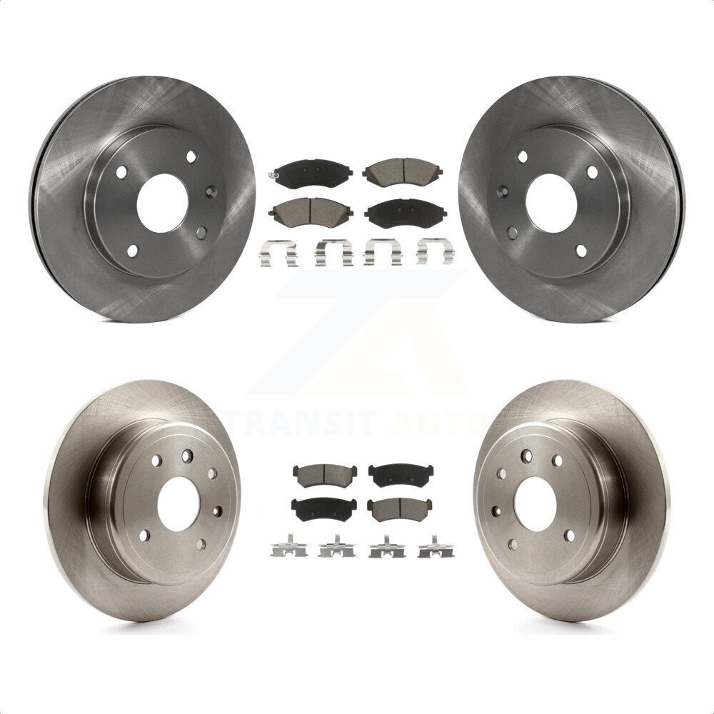 Front Rear Disc Brake Rotors And Ceramic Pads Kit For 2004-2006 Chevrolet Optra With 276mm Diameter Rotor K8C-101329 by Transit Auto