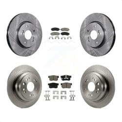 Front Rear Disc Brake Rotors And Ceramic Pads Kit For Honda Crosstour Accord K8C-101338