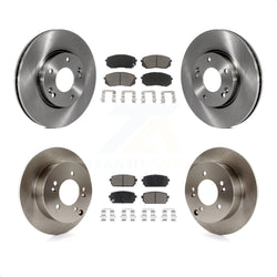 Front Rear Disc Brake Rotors And Ceramic Pads Kit For 2007-2009 Kia Rondo K8C-101343